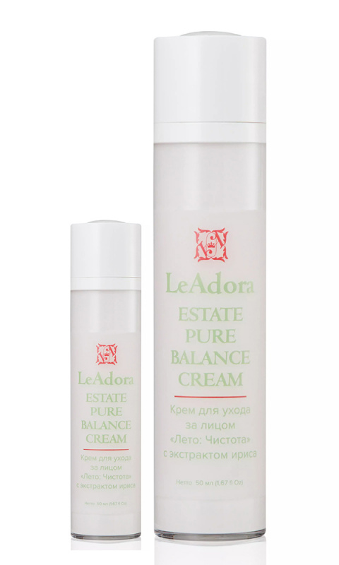 Leadora (Леадора) Крем для ухода за лицом «Лето: Чистота» с экстрактом ириса (Estate Pure Balance Cream), 50/200 мл.     