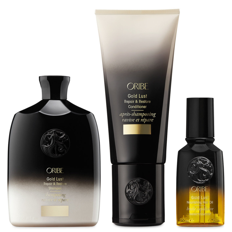 Oribe (Орбэ/Орибе) НАБОР "РОСКОШЬ ЗОЛОТА" ( ORIBE GOLD LUST COLLECTION )  250 + 200+ 50  мл ( в подарочной упаковке) - OR743